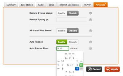 Cloud-based Wi-Fi improved: scheduled reboot and dashboard