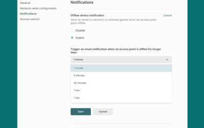 WiFi notification – Receive notifications when access points go offline