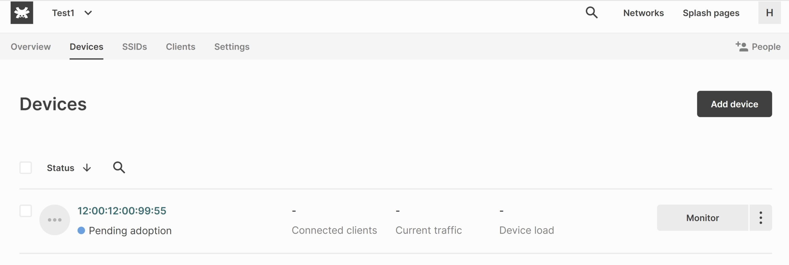 Dispositivo WiFi Dashboard Tanaza